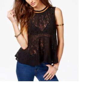 Free People Masie All Star Sheer Lace Crop Tank